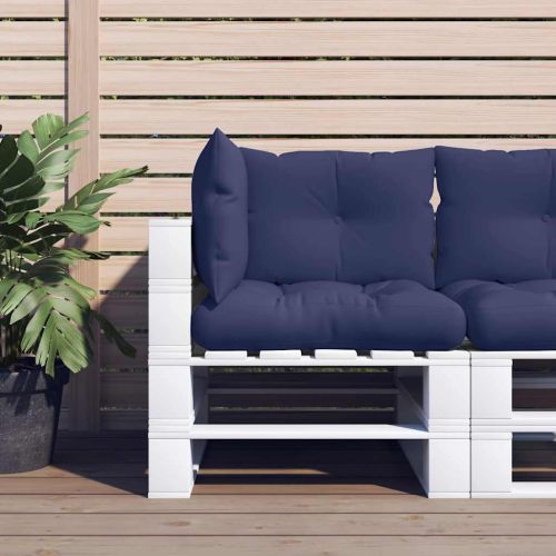 Палетни възглавници, 3 бр, нейви сини, Оксфорд плат