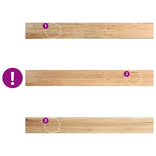 Прозоречни первази, 2 бр, 160x20x2 см, необработен масивен дъб