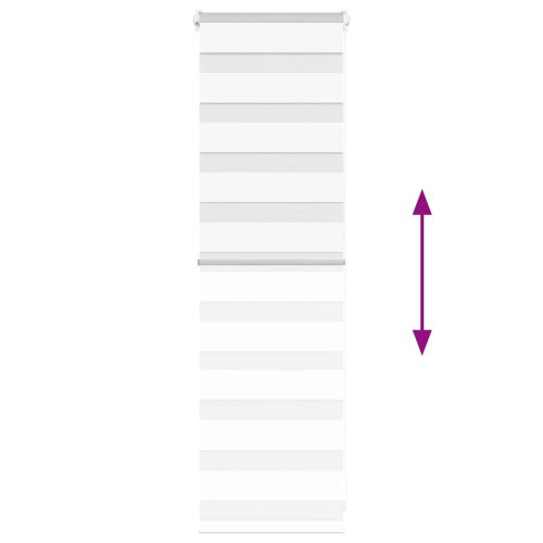Зеброва щора бял 40x100 см ширина на плата 35,9 см полиестер