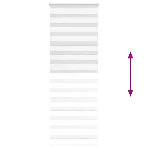 Зеброва щора бял 75x230 см Ширина на плата 70,9 см Полиестер