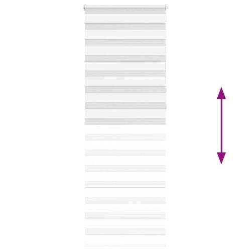 Зеброва щора бял 90x230 см ширина на плата 85,9 cm полиестер