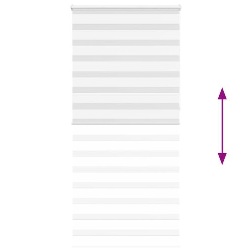 Зеброва щора бял 95x230 см Ширина на плата 90,9 см Полиестер