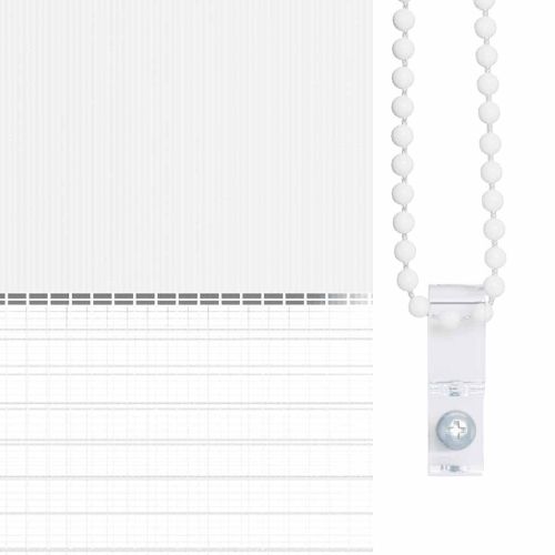 Зеброва щора бял 95x230 см Ширина на плата 90,9 см Полиестер