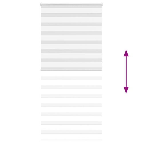 Зеброва щора бял 105x230 см Ширина на плата 100,9 см полиестер