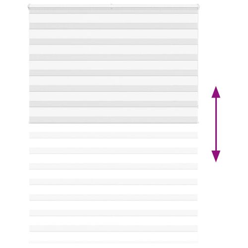Зеброва щора бял 165x230 см Ширина на плата 160,9 см полиестер