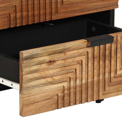 Нощен шкаф Кафяво 50 x 33 x 62 см Масивна акациева дървесина