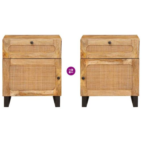 Нощен шкаф Естествен 50 x 33 x 60 см Солидно мангово дърво