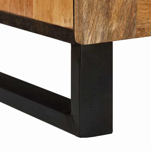 ТВ шкаф с врата Кафяво 105 x 33 x 46 см Солидно мангово дърво