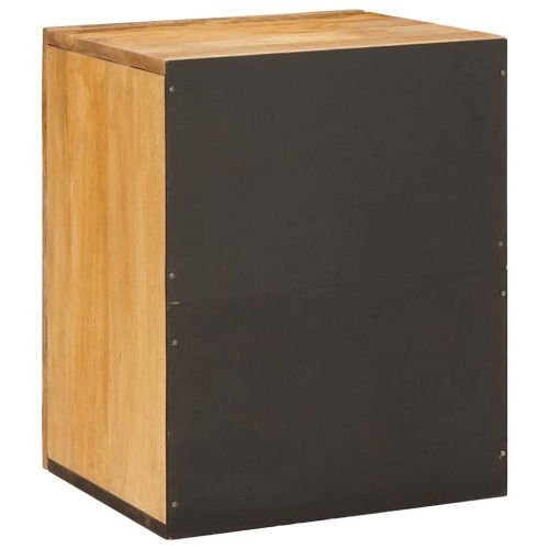 Окачен шкаф за баня с рафт с врата Кафяво 38 x 33 x 48 см