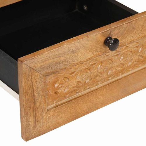 Нощен шкаф с чекмедже 2 pcs Светло кафяво 40 x 33 x 46 см