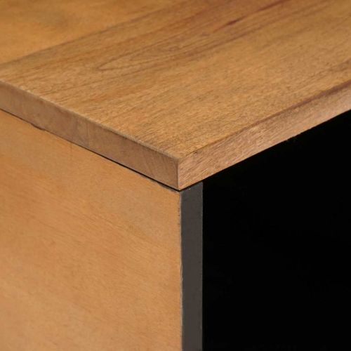 Масичка за кафе с рафт с врата Светло кафяво 80 x 50 x 40 cm