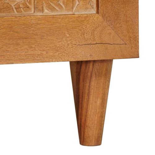 Масичка за кафе със съхранение Светло кафяво 80 x 50 x 40 cm