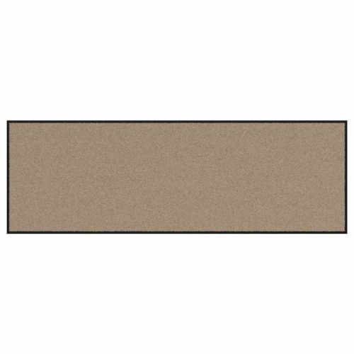 Мат за врата Бежов и черен 60 x 180 cm Полипропилен и винил