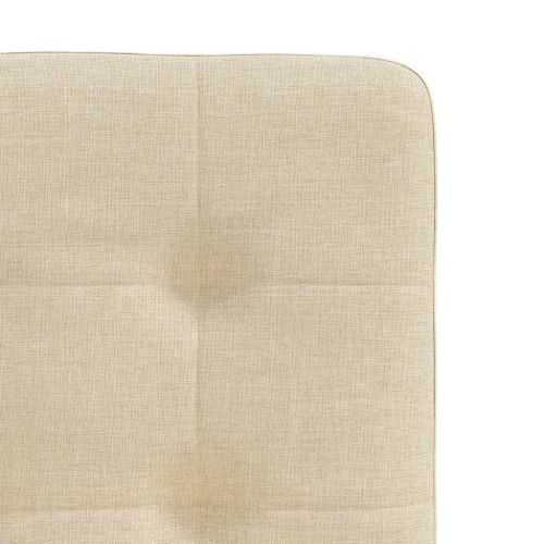 Трапезни столове, 2 бр, кремави, текстил