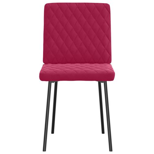 Трапезни столове, 2 бр, виненочервени, кадифе