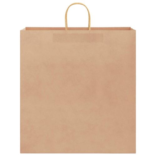 Хартиени торбички 50 бр с дръжки кафяви 45x17x48 см