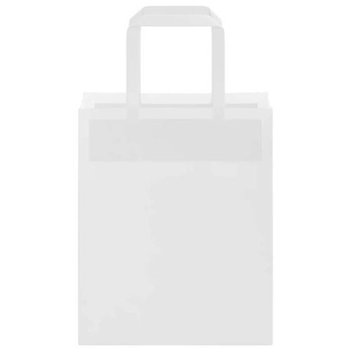 Хартиени торбички 50 бр с дръжки бели 18x8x22 см