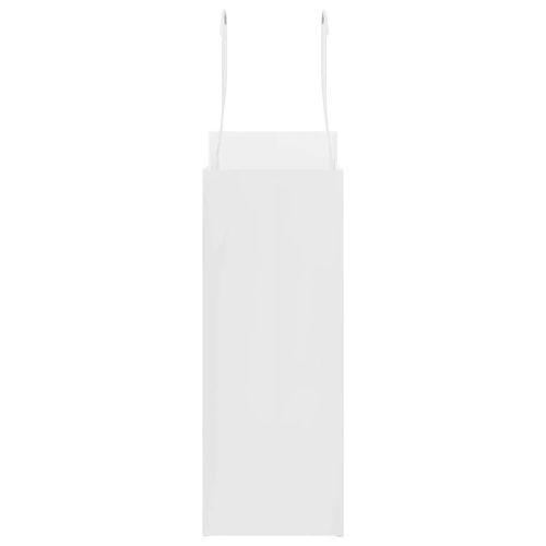 Хартиени торбички 50 бр с дръжки бели 18x8x22 см