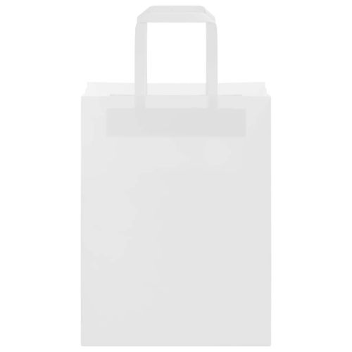Хартиени торбички 50 бр с дръжки бели 32x22x28 см