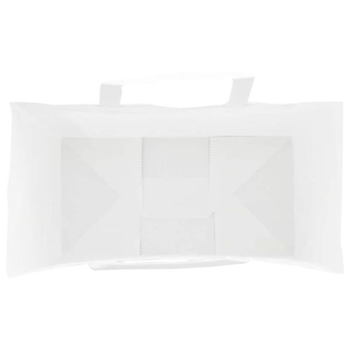 Хартиени торбички 50 бр с дръжки бели 32x22x28 см
