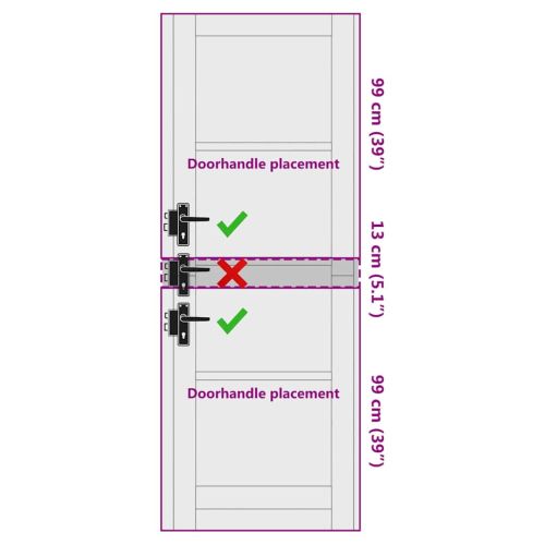 Вътрешна врата ORKDAL Кафяво 73,5 x 211 см Шперплат