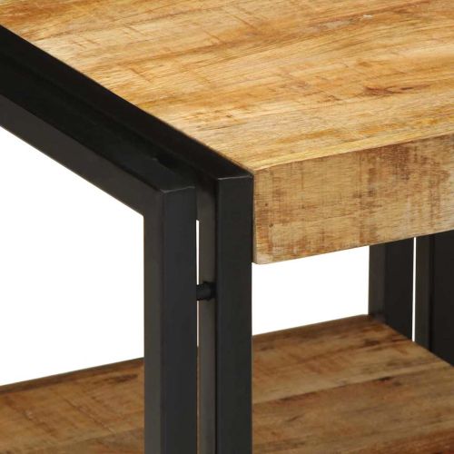 Масичка за кафе Кафяво 40 x 40 x 38 cm Солидно мангово дърво