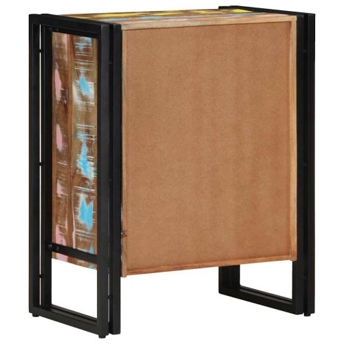 Шкаф за обувки Многоцветен Масивна регенерирана дървесина