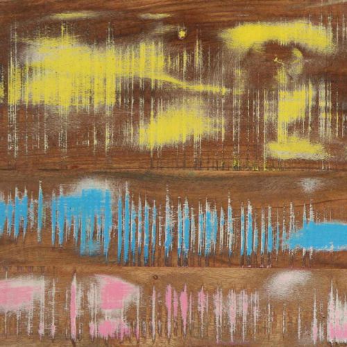 Шкаф за обувки Многоцветен Масивна регенерирана дървесина