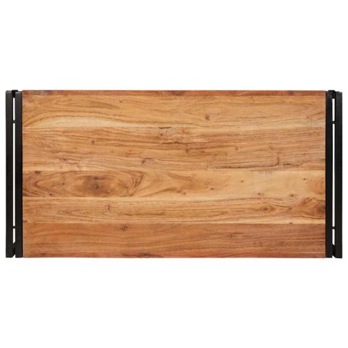 Поличка за баня Кафяво 100 x 50 x 23 см Солидно акациево дърво