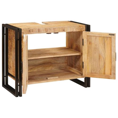 Шкаф за мивка Кафяво 71 x 33 x 58 см Солидно мангово дърво