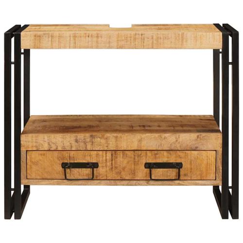 Шкаф за тоалетка Кафяво 71 x 33 x 58 см Солидно мангово дърво