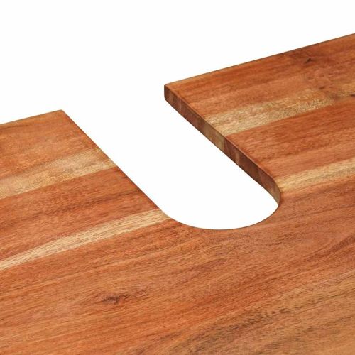 Шкаф за тоалетка Кафяво 71 x 33 x 58 см Солидно акациево дърво