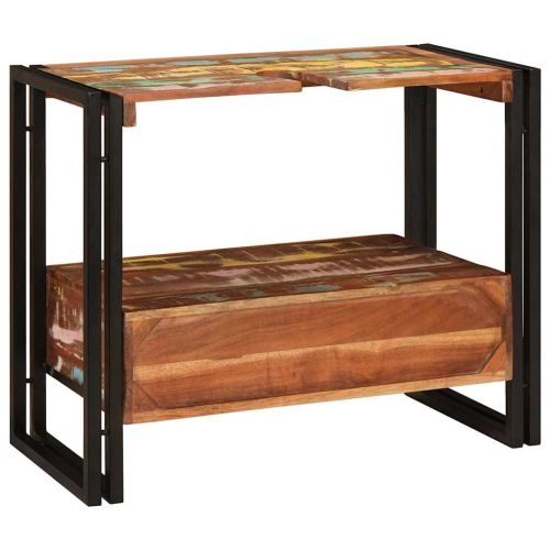 Шкаф за тоалетка Многоцветен Солидно възстановено дърво