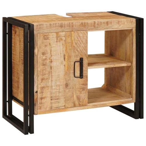 Шкаф за мивка Кафяво 71 x 33 x 58 см Солидно мангово дърво
