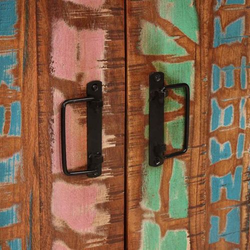 Нощен шкаф Многоцветен 66 x 35 x 76 см регенерирано дърво масив