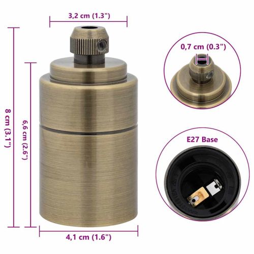 Лампи 2 бр. бронз E27