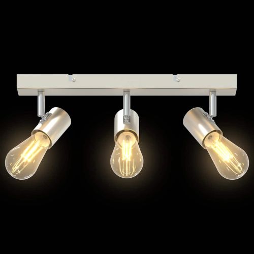Таванен спот с прожектори Никел 38 x 6,5 x 11,5 см Метал