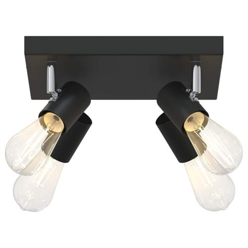 Таванен спот с прожектори Черно 26,5 x 26 x 11,5 см Метал