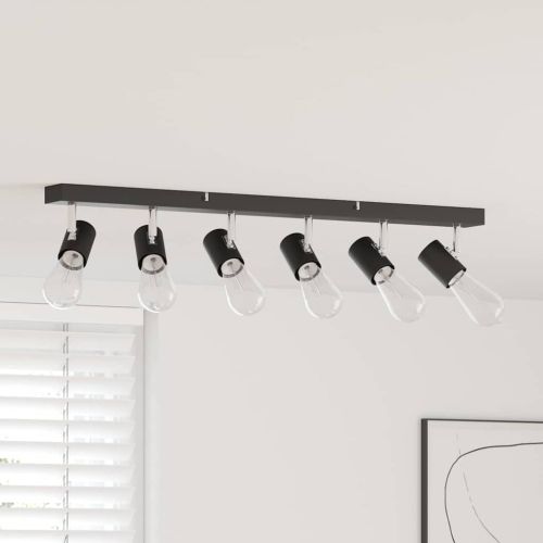 Таванен спот с прожектори Черно 73 x 6,5 x 11,5 см Метал
