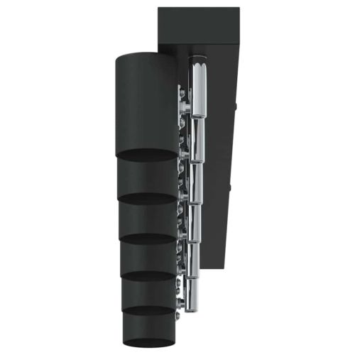 Таванен спот с прожектори Черно 73 x 6,5 x 11,5 см Метал