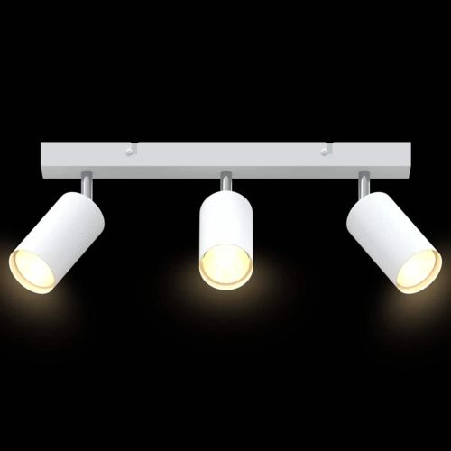 Таванен спот с прожектори Бяло 38 x 5,5 x 16,5 см Метал