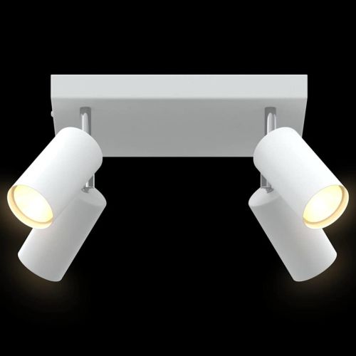 Таванен спот с прожектори Бяло 26 x 26 x 16,5 см Метал