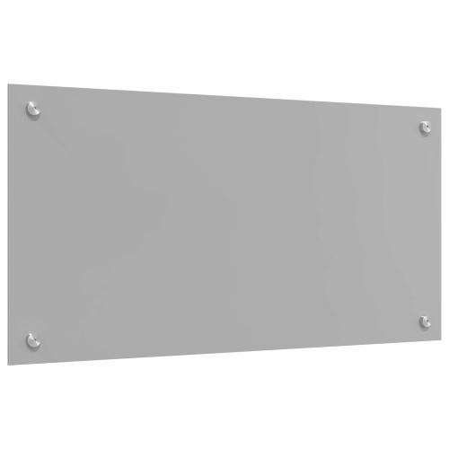 Кухненски заден панел Светлосиво 80 x 40 cm закалено стъкло