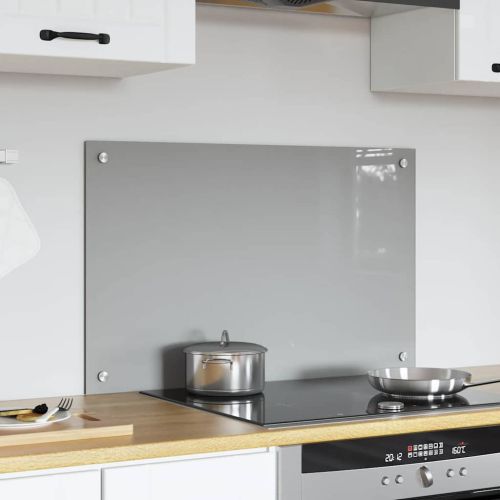 Кухненски гръб Светлосиво 80 x 50 cm закалено стъкло