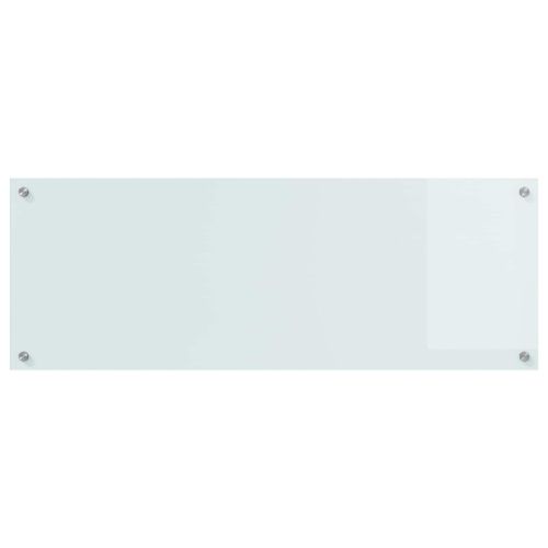 Кухненски заден панел Бяло 110 x 40 cm закалено стъкло