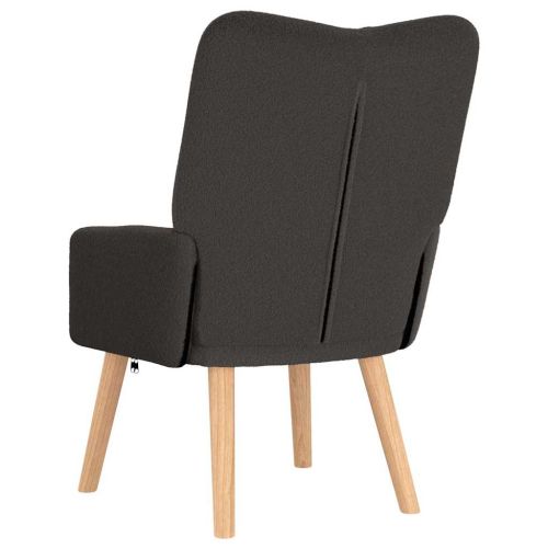 фотьойл Тъмен сив 63 x 67 x 94 см Вълнена тъкан и фанера