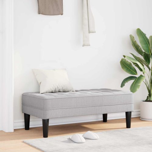 Пейка с възглавница Облачно сиво 113 x 57 x 39 см текстил