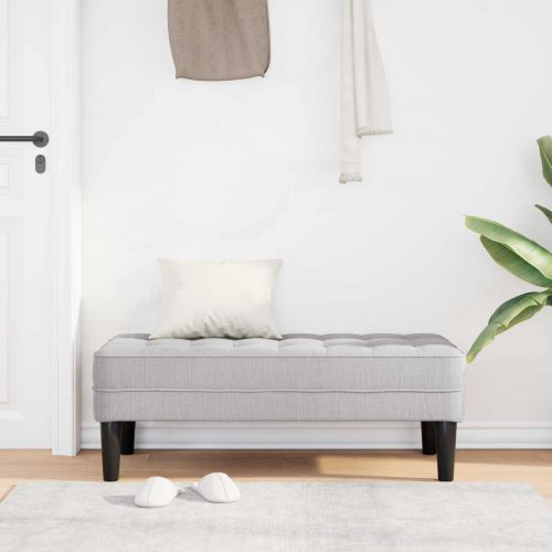 Пейка с възглавница Облачно сиво 113 x 57 x 39 см текстил