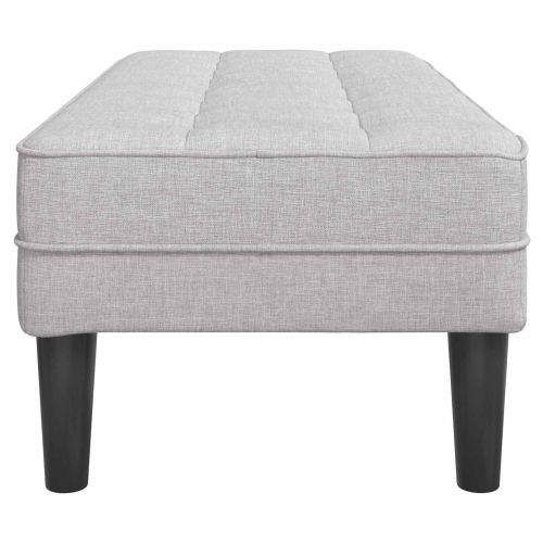 Пейка с възглавница Облачно сиво 113 x 57 x 39 см текстил