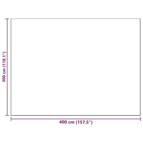 Външен килим ARAKIL Сив и бял 400 × 300 cm 50% Полипропилен